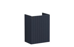 VitrA Root Groove 40cm 1 Door Wall Hung Slim Washbasin Unit (RH Hinge) - Matt Dark Blue